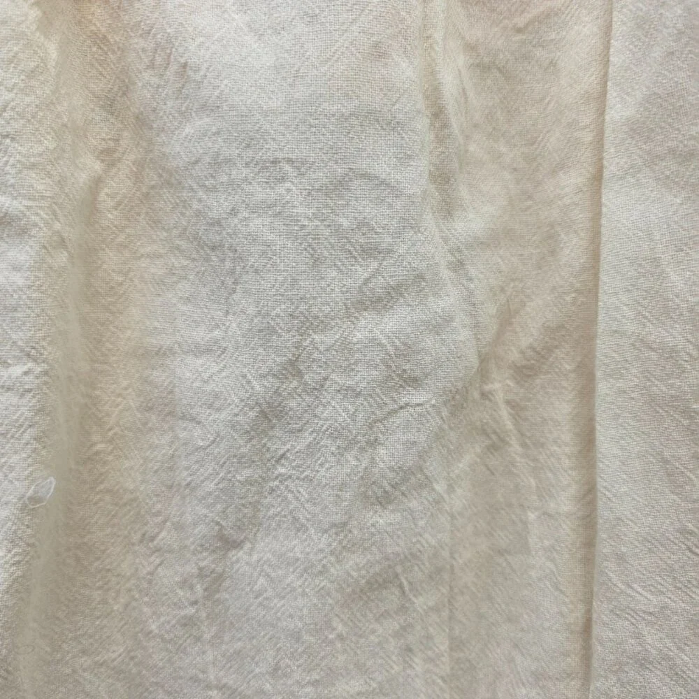 HEYSON Square Neck Crop Top | Cream Oatmeal Linen Look | Wide Strap Boho - Picture 3 of 12